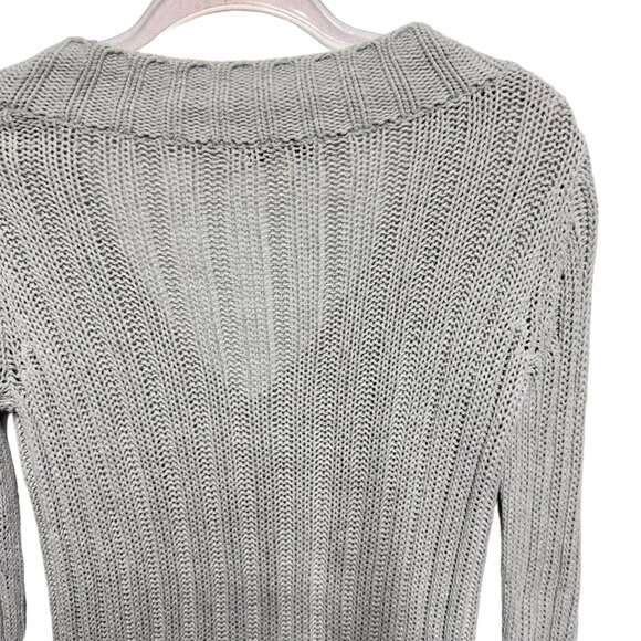 Banana Republic Silk Knit Thick Cable Fisherman Knitted Sweater - Picture 6 of 7